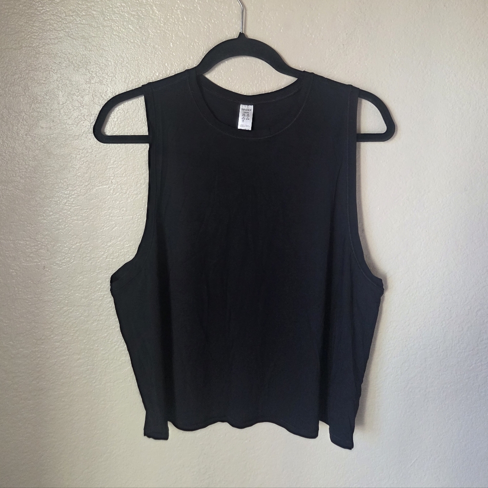 Spanx Activewear Tank Top Black Size Large